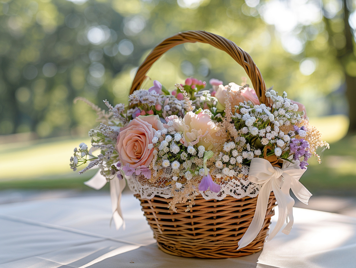 décoration panier en osier mariage : astuces créatives et tendances  mot 1 :  panier  mot 2 :  mariage