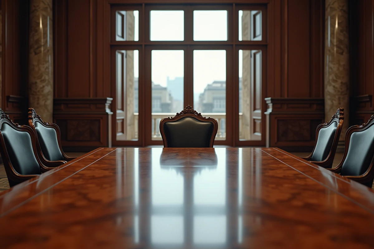 Siège vide à une table dans une salle de réunion élégante