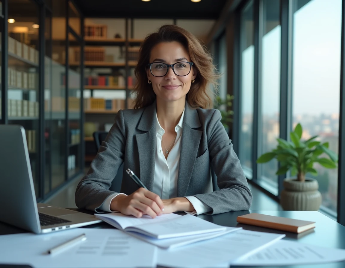 Traductrice professionnelle travaillant sur des documents juridiques pour un mariage en Albanie